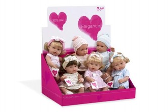 Panenka/miminko 33 cm tvrdé tělo, 6 druhů (1ks)