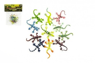 Ještěrky plast 7cm (mix barev v sáčku)