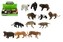 Zvířátka safari ZOO plast 10cm asst mix druhů 12ks v boxu