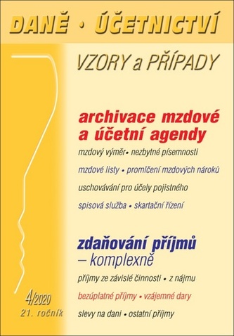 Daně Účetnictví Vzory a případy 4/2020