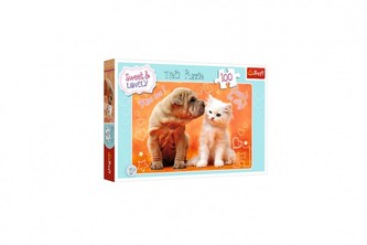 Puzzle Sweet and lovely/Polibky 100 dílků 40,8x27,6cm v krabici 29x19x4cm