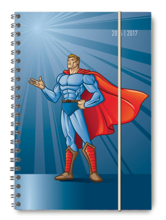 Collegetimer A5 Superhero 2016/2017 - Ringbuch