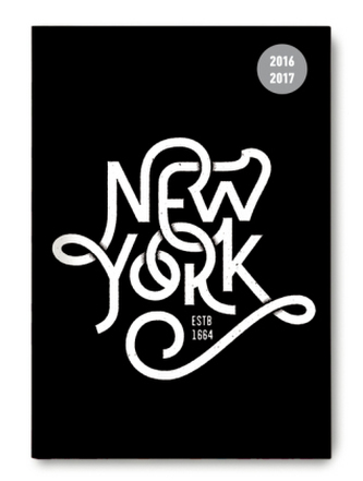 Collegetimer A6 day by day Black Label New York 2016/2017