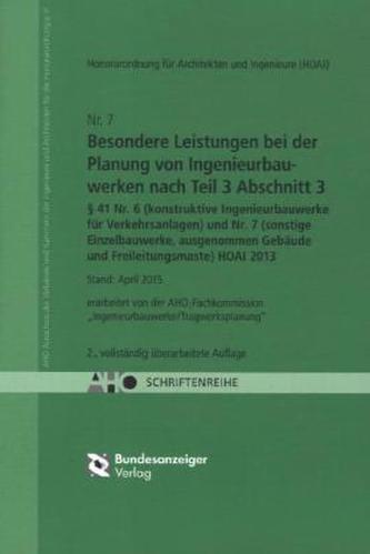 Besondere Leistungen bei der Planung von Ingenieurbauwerken nach Teil 3 Abschnitt 3, § 41 Nr. 6 (konstruktive Ingenieurbauwerke
