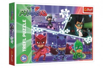 Puzzle Maska v akci/PJ Masks 100 dílků 41x27,5cm v krabici 29x20x4cm