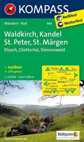Kompass Karte Waldkirch, Kandel, St. Peter, St. Märgen