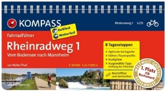 Kompass Fahrradführer Rheinradweg. Bd.1