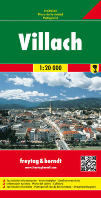 Freytag & Berndt Stadtplan Villach. Villaco