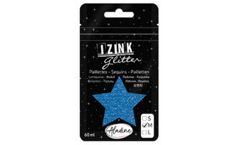 Třpytky IZINK Glitter velikost M - modrá, 60 ml