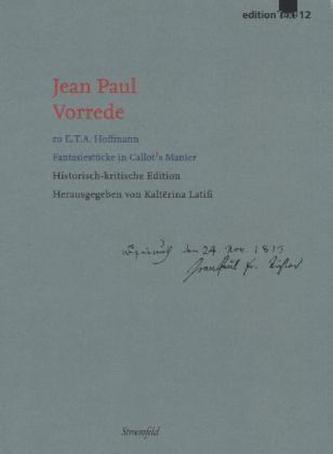 Vorrede zu E.T.A. Hoffmann 'Fantasiestücke in Callot's Manier'