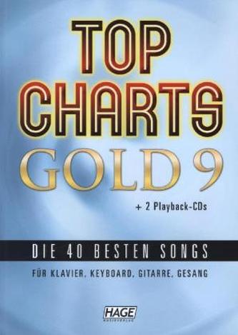 Top Charts Gold, für Klavier, Keyboard, Gitarre, Gesang, m. 2 Audio-CDs. Bd.9
