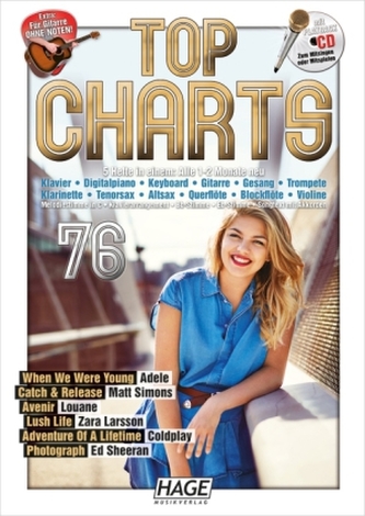 Top Charts, m. Playback-Audio-CD. Bd.76