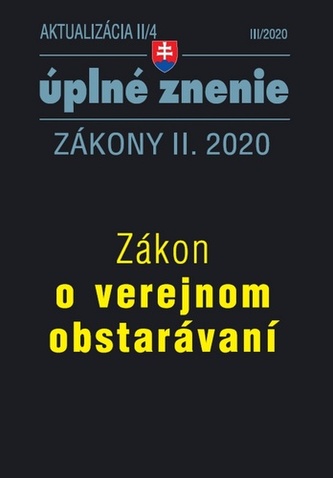 Aktualizácia II/4 úplné znenie Zákony II. 2020