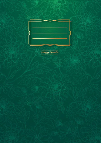 Sešit Premium zelené květy A4