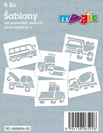 MAGIC papier šablóny na maľovanie DOPRAVA