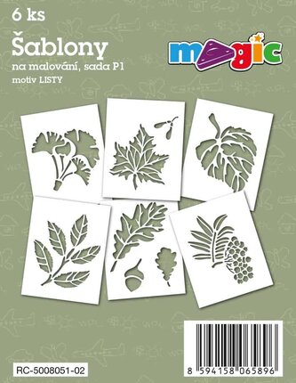 MAGIC papier šablóny na maľovanie LISTY