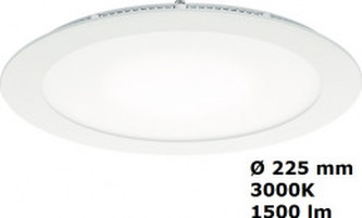 ZOE tenký zapuštěný downlight 210 1500lm 18W 3000K IP44