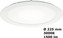 ZOE tenký zapuštěný downlight 210 1500lm 18W 3000K IP44