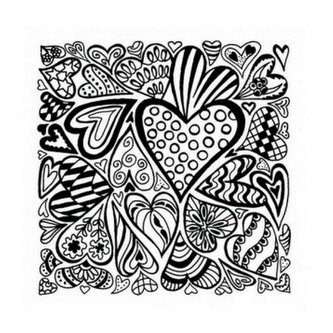 CERNIT polymérová textúra - srdce 90 x 90mm