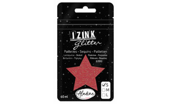 Třpytky IZINK Glitter velikost S - tmavě červená, 60 ml