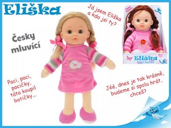 Mrkací panenka Eliška 30cm mluvící světle růžová