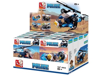 Sluban Policie 4into1 M38-B0638 Dispaly - 4druhy / 8ks
