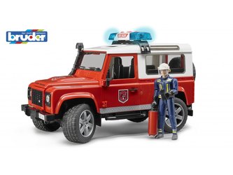 Bruder Hasičské auto Land Rover s figúrkou