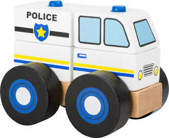 Small Foot Drevené skladacie auto polícia