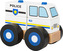 Small Foot Drevené skladacie auto polícia