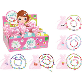 Vilac Dřevěný set náhrdelníku, náramku a sponek