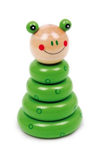 Small Foot Dřevěná motorická nasazovací hra sestavitelná žába