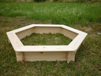 Drevené pieskovisko šesťhranné