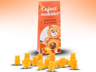 LIPOO ČAJOVÍ MEDVÍDCI S PŘÍCHUTÍ BROSKVE A CITRONU 50G LIPOO ČAJOVÍ MEDVÍDCI S PŘÍCHUTÍ BROSKVE A CITRONU 50G