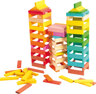 Small Foot Dřevěné stavební kostky barevné 150ks