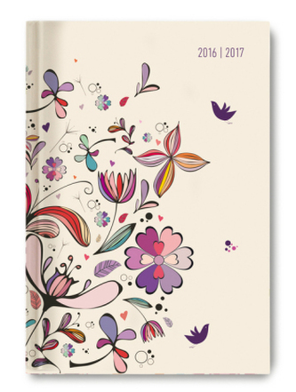 Collegetimer A5 day by day Flower Art 2016/2017