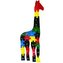 HJ Toys Vkládací puzzle z masivu žirafa s čísly a písmeny