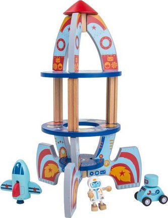 Small Foot Dřevěné hračky pro kluky vesmírná raketa