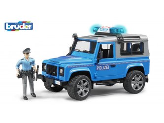 Bruder Auto Land Rover polícia s figúrkou