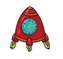 RoboTime 3D puzzle hodiny se strojkem raketa