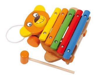 Small Foot Dětské hudební nástroje xylofon medvěd