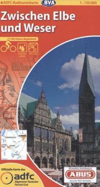 ADFC-Radtourenkarte Zwischen Elbe und Weser