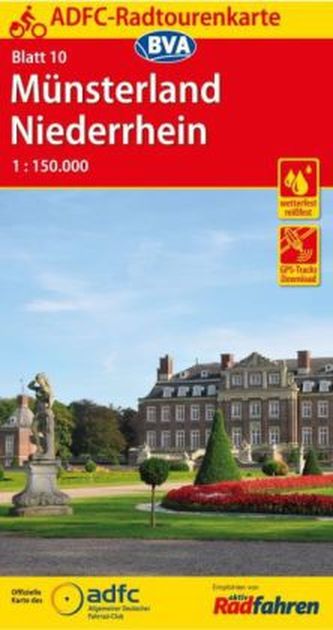 ADFC-Radtourenkarte 10 Münsterland, Niederrhein