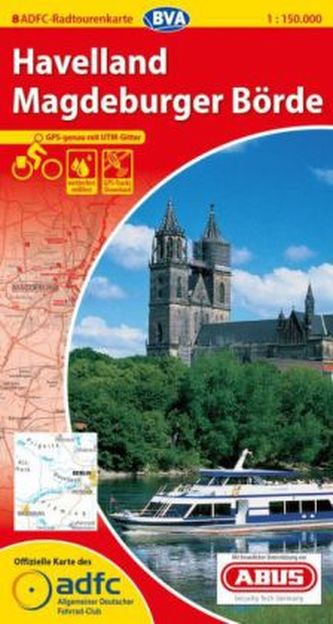 ADFC-Radtourenkarte Havelland Magdeburger Börde 1:150.000, reiß- und wetterfest, GPS-Tracks Download und Online-Begleitheft