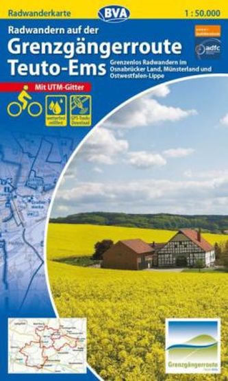 BVA Radwanderkarte Radwandern auf der Grenzgängerroute Teuto-Ems