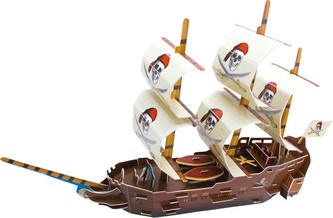 Small Foot Třívrstvé pěnové 3D puzzle pirátská loď mořský svět Small Foot Třívrstvé pěnové 3D puzzle pirátská loď mořský svět