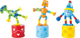 Dřevěný mačkací robot 1 ks zelený