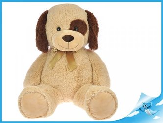 Plyšový pejsek s mašlí 90cm