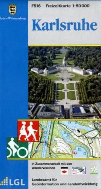 Topographische Freizeitkarte Baden-Württemberg Karlsruhe