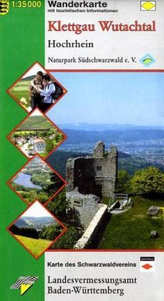 Topographische Wanderkarte Baden-Württemberg Klettgau, Wutachtal