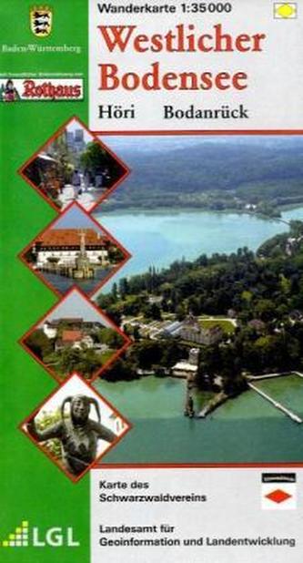 Topographische Wanderkarte Baden-Württemberg Westlicher Bodensee